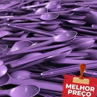 Colher Açaí Roxa Reforçada: 13cm de Durabilidade! - imagem 1