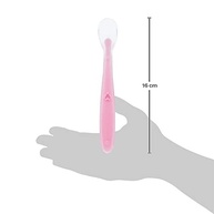 Colher de Silicone BUBA Baby Rosa - Segura, Macia e Ideal para Introdução Alimentar - imagem 2