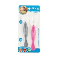 Colher Silicone Ponta Dupla Colors Rosa - 2 Unidades | Segura e Ergonômica para Bebês - imagem 5
