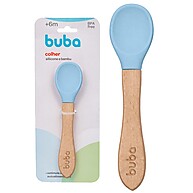 Colher Buba de Silicone e Bambu: Ideal para Bebês! - imagem 1