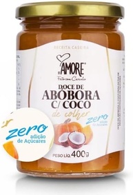 Doce de Abóbora crem. com coco zero adição de açúcares de colher - RB Amore - 400g - imagem 1