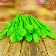 Colher de Sobremesa Neon Verde: Festa Vibrante! - imagem 1