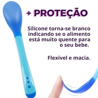 SEM BAGUNÇA - Kit Prato Giratório com Tampa + Colher Termossensível de Silicone Azul - imagem 5