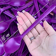 Colher Longa Roxa 16cm: Ideal para Açaí! - imagem 1