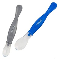 Colher Silicone Ponta Dupla Colors Azul - 2 Unidades | Segura e Divertida para Bebês - imagem 2