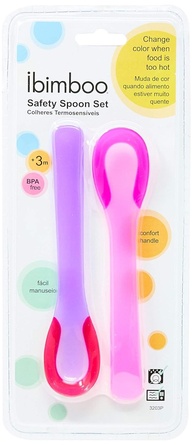 Ibimboo Colher Térmica com 2 Unidades - Pink Rosa e Roxo | Muda de Cor com Temperatura - imagem 1