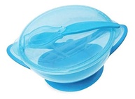Nûby Tigelinha com Ventosa e Colher Azul - Prática e Segura para Refeições do Bebê - imagem 3