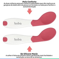 Kit Colher de Treinamento Bebê Curvada com Termossensibilidade - Segura, Ergonômica e Livre de BPA - imagem 3