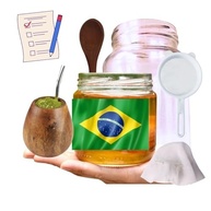 Kombucha Yerbucha Chimarrão Scoby Colônia + Tampa Voal + Frasco 500ml + Peneira e Colher de Pau - imagem 2