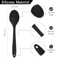 Conjunto de 4 Colheres de Silicone Resistentes ao Calor - Antiaderentes e Versáteis para Cozinhar - imagem 3