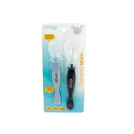 Colheres de Silicone com Ponta Dupla Azul Marinho – Práticas e Seguras para Bebês (2 Unidades) - imagem 3