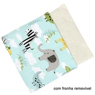 Bolsa de Semente para Cólicas de Bebê Estampa Safari Azul Tiffany - Alívio Natural e Perfumação Suave - imagem 5