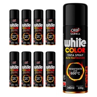 Tintas Spray Preto Fosco 600°C White Color Orbi Química - Kit com 8 Latas - imagem 1