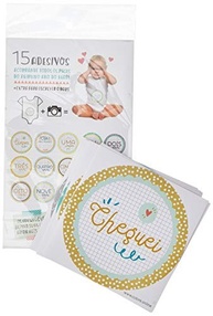 Adesivos Mesversário Bebê Pastel Colore - 15 Unidades com Estampas Fofas para Registrar o Primeiro Ano - imagem 2