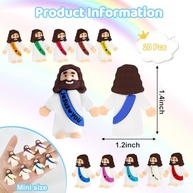 20 Mini Bonecos de Jesus - Estatuetas de Fé Coloridas para Esconder e Buscar, Presente Cristão para Escola Dominical e Decoração - imagem 4