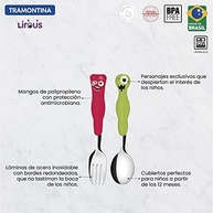 Jogo de Talheres Infantil Colorido Tramontina Lirous - Segurança e Diversão na Alimentação - imagem 2