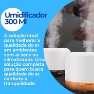 Umidificador de Ar com Difusor de Aromas 300ml - LED Colorido, Controle Remoto e Tecnologia Ultrassônica Silenciosa - imagem 4