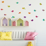 Adesivo de Parede Passarinhos Coloridos - 18 Unidades para Decoração Criativa - imagem 5
