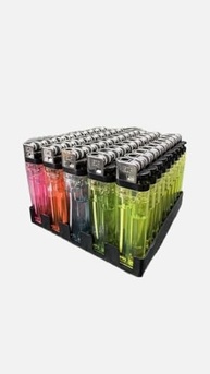 Caixa de Isqueiros Lighter Coloridos com 50 Unidades e Pedras Extras - imagem 4