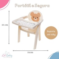 Poltrona Cadeirinha Infantil Portátil com Bandeja para Colorir - Plasútil Bege - imagem 3
