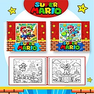 Livro de Colorir Super Mario A5 - 50 Páginas + Acetato - imagem 2