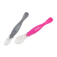 Colher Silicone Ponta Dupla Colors Rosa - 2 Unidades | Segura e Ergonômica para Bebês - imagem 1