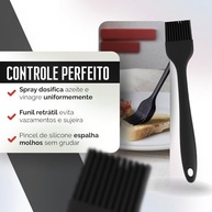 Kit Cozinha 4 em 1 com 2 Sprays para Azeite e Vinagre + Funil Retrátil e Pincel de Silicone – Praticidade e Estilo para uma Culinária Saudável - imagem 4