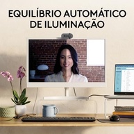 Webcam Full HD Logitech Brio 100 com Microfone Integrado, Proteção de Privacidade, Correção Automática de Luz e Conexão USB-A - Grafite - imagem 3