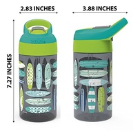 Garrafa Infantil Riverside Beach Life 473ml com Canudo - Conjunto com 2 Unidades - imagem 3