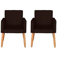 Kit com 2 Poltronas Capitone Marrom - Conforto e Estilo para Sala, Escritório e Recepção - imagem 2