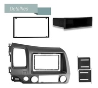 Moldura Painel 2 Din Grafite para New Civic 2007-2011: Instale seu MP5 com Estilo! - imagem 5