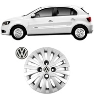 Jogo 4 Calotas Aro 13 VW Gol G5/G6 2008-2016 Grid GR115CA com Adesivo Logo Resinado - imagem 3