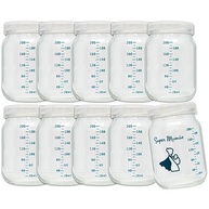 Kit com 20 Potes de Vidro para Leite Materno 200ml com Graduação - Seguro, Higiênico e Livre de BPA - imagem 5