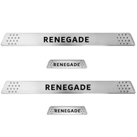 Soleira Cromada Escovada Personalizada Jeep Renegade 2015-2023 com Antiderrapante - imagem 3