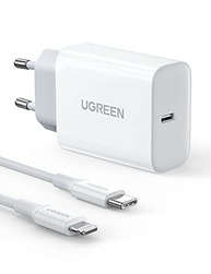 Kit Carregador Rápido UGREEN PD 20W com Cabo MFI Lightning CD137 Branco CERTIFICADO ANATEL Nº:05613-22-13824 - imagem 2