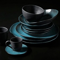 Conjunto com 6 Pratos Raso Orgânico Petroleum 26,5cm - Porto Brasil | Resistente e Elegante para sua Mesa - imagem 5