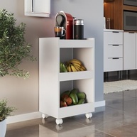 Carrinho Organizador com Rodinhas - 3 Prateleiras, Design Moderno, Ideal para Cozinha, Banheiro e Salão - imagem 2