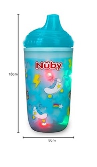 Copo Pisca-Pisca Nuby com Bico Rígido 300ml - Turquesa | Térmico, Antivazamento e Livre de BPA - imagem 4