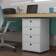 Mesa de Cabeceira Gaveteiro Classic 4 Gavetas com Corrediças Metálicas e Design Moderno - imagem 4