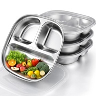 Palksky Pratos Infantil Aço Inox com Tampa - 4 Peças Seguros e Duráveis - imagem 1