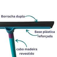 Rodo 40cm Reforçado com Cabo de Madeira 1,20m – Limpeza Eficiente para Banheiros, Cozinhas e Áreas Internas - imagem 4