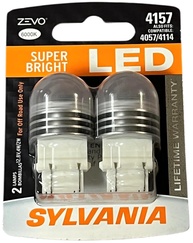 SYLVANIA ZEVO 4157 LED: Iluminação Branca Super Brilhante para DRL e Ré (Pacote com 2) - imagem 1