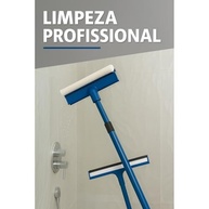 Rodo Mágico Profissional 2 em 1 com Cabo Ajustável 48-77 cm - Limpador de Vidros para Janelas, Box e Espelhos - imagem 3