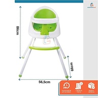 Cadeirão Lily 4-em-1 com Encosto Ajustável - Segurança e Conforto até 5 Anos - imagem 3