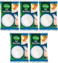 Kit com 5 Pacotes de Sal Marinho de 1Kg cada - Vitao - imagem 1