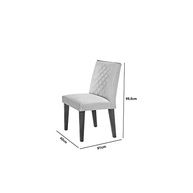 Conjunto Sala de Jantar Luanda 180x80cm com 6 Cadeiras - Mesa em Vidro e MDF, Design Moderno e Sofisticado - imagem 5
