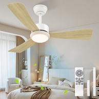 Ventilador de Teto 42" Ultra Silencioso com Luz LED, 6 Velocidades, Reversão e Timer – Bivolt com Controle Remoto - imagem 1
