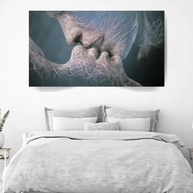 Quadros Decorativos 3D 60x40cm - Tela Romântica em Canvas com Moldura de Madeira Maciça - imagem 3