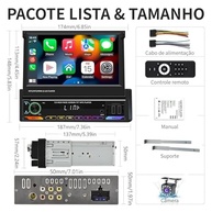 FINYQBET Tela Retrátil 7" com Apple CarPlay & Android Auto: Sua Central Multimídia Inteligente - imagem 3