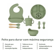 Kit Alimentação Bebê 8 Peças Silicone Atóxico com Ventosas - Seguro e Prático - imagem 3